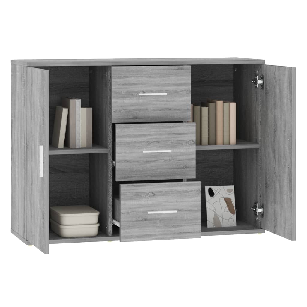 Komoda siva sonome 91x29,5x65 cm konstruirano drvo