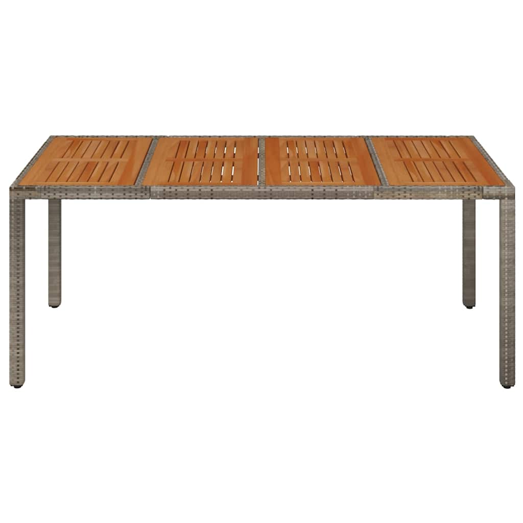 Vrtni stol s drvenom pločom sivi 190 x 90 x 75 cm od poliratana