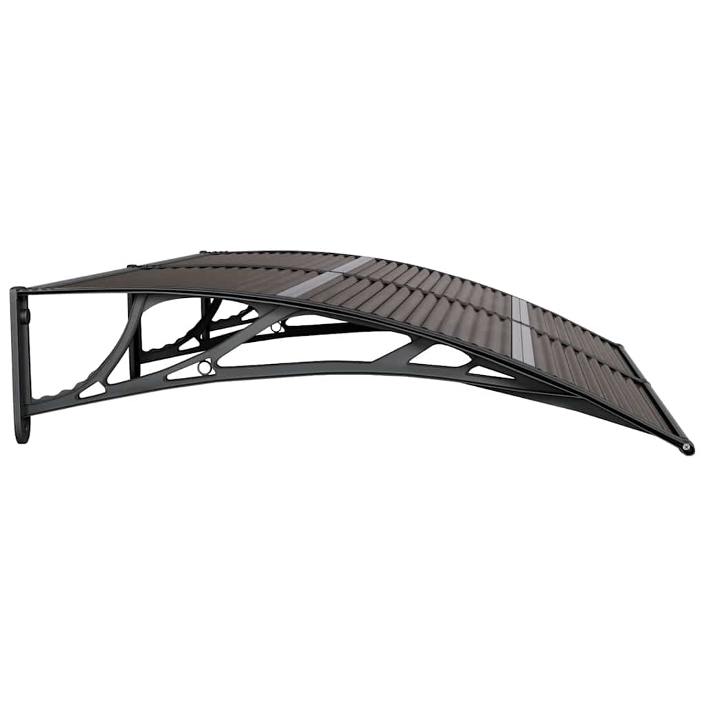 Nadstrešnica za vrata crna 150 x 100 cm polikarbonatna