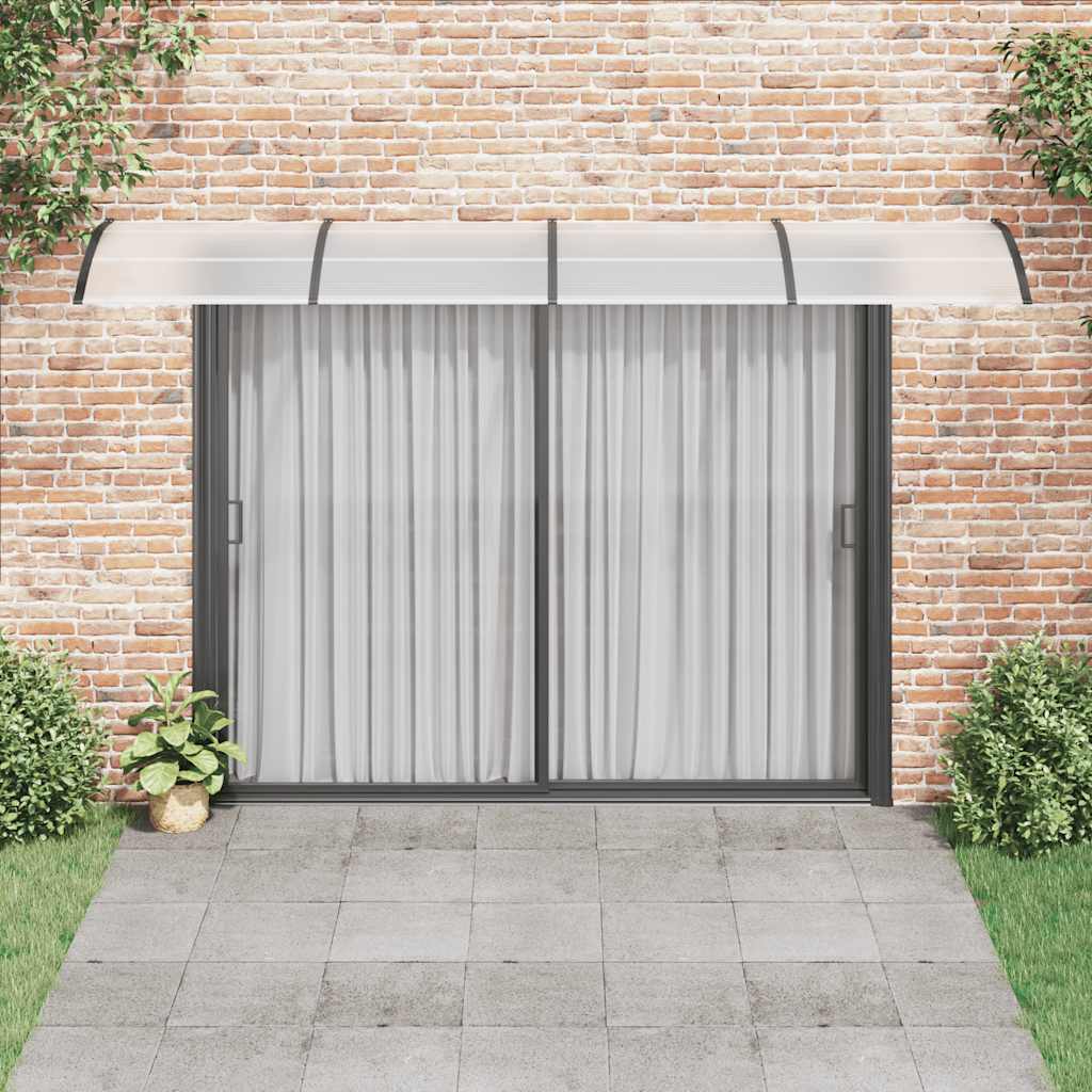 Nadstrešnica za vrata crna i prozirna 400 x 75 cm polikarbonat