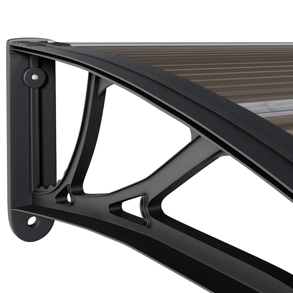 Nadstrešnica za vrata crna 400 x 75 cm polikarbonatna