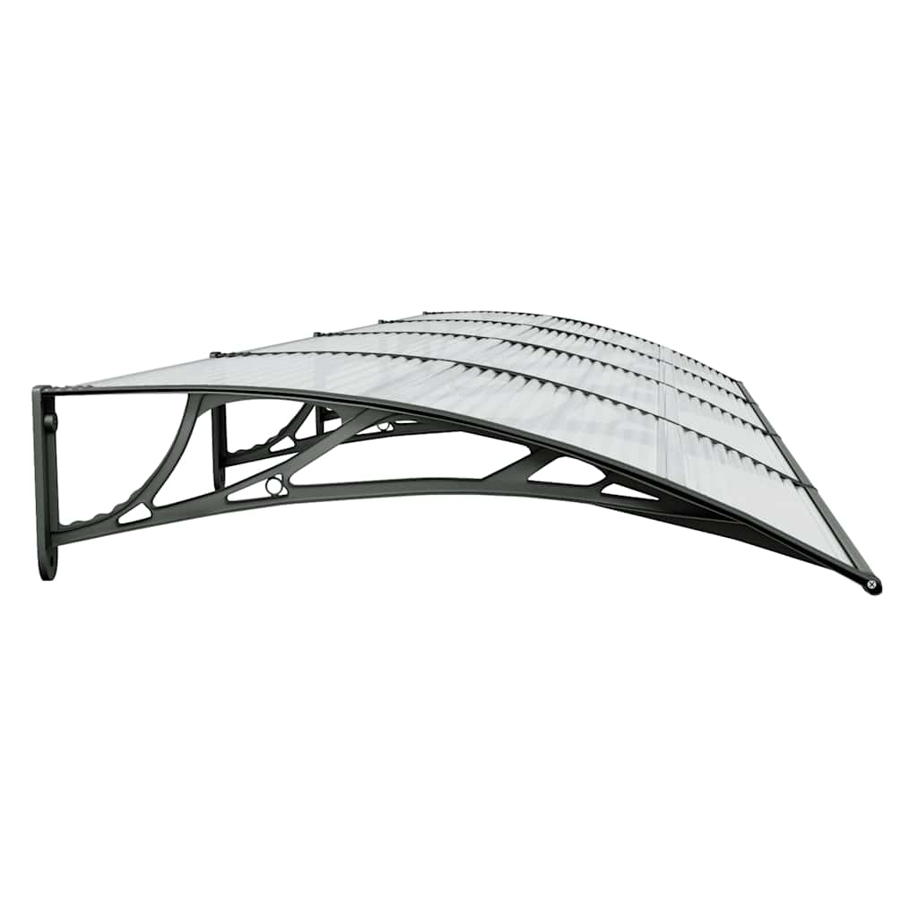 Nadstrešnica za vrata crna 400 x 100 cm polikarbonatna
