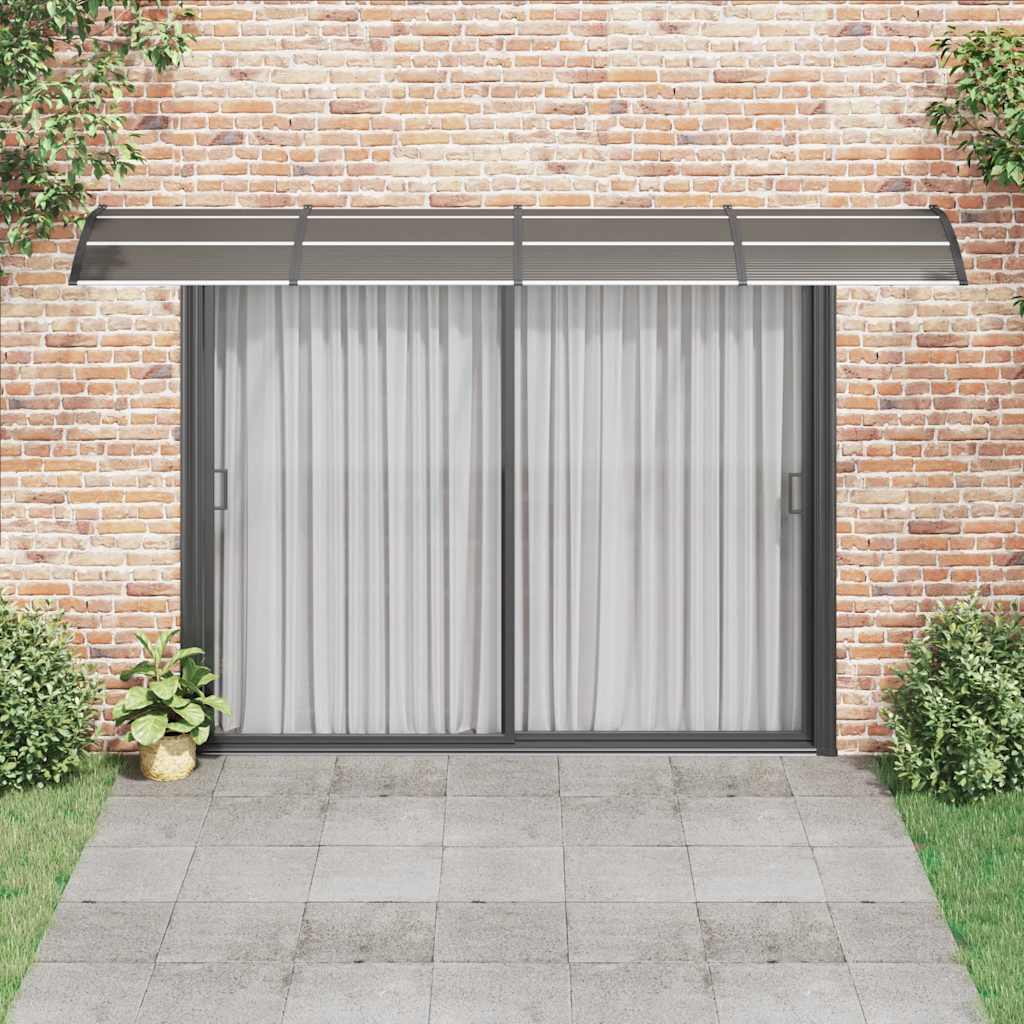 Nadstrešnica za vrata Crna 400x100 cm Polikarbonat