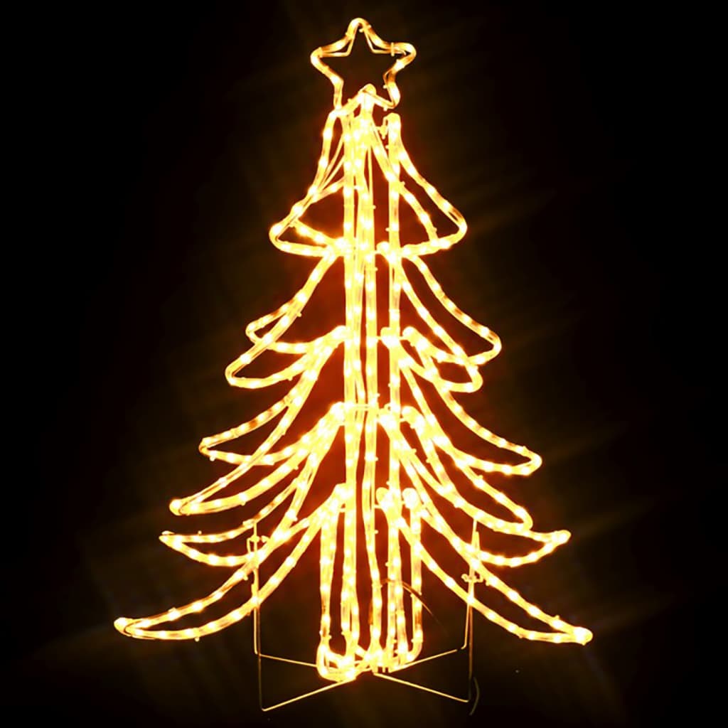 LED sklopiva figura božićno drvce 3 kom topla bijela 87x87x93cm