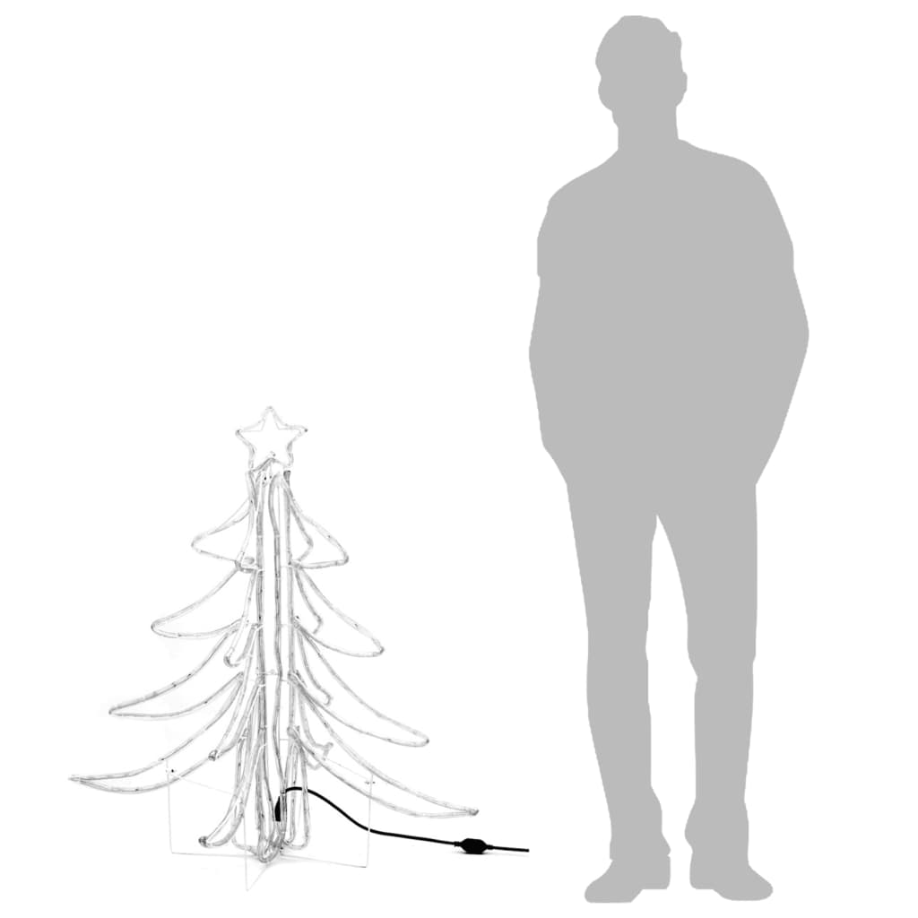 LED sklopiva figura božićno drvce 3 kom topla bijela 87x87x93cm
