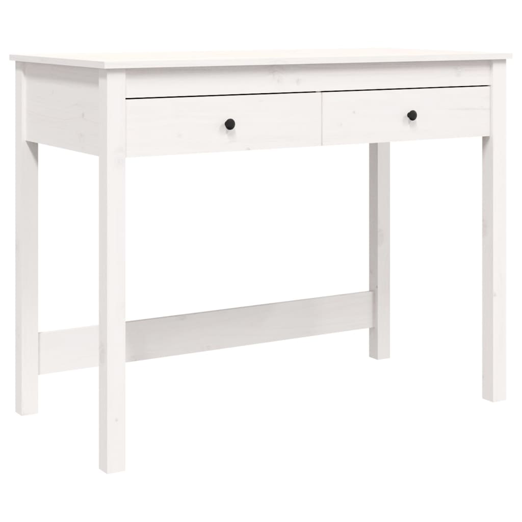 Radni stol s ladicama Bijela 100x50x78 cm od masivne borovine