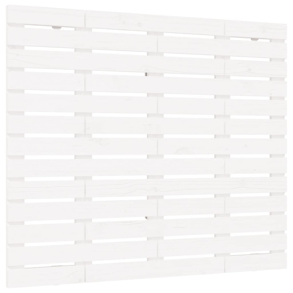 Zidno uzglavlje bijelo 106x3x91,5 cm od masivne borovine