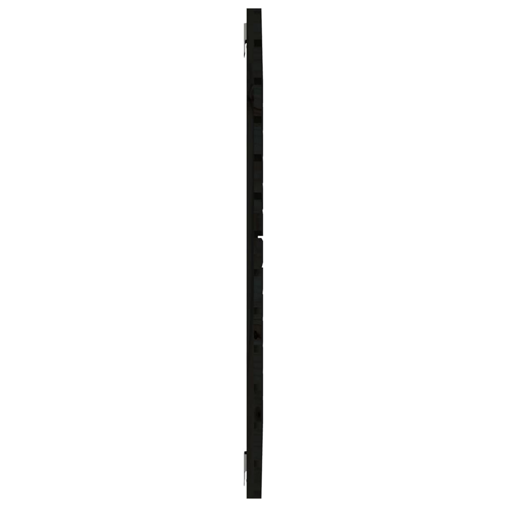 Zidno uzglavlje crni 106x3x91,5 cm od masivne borovine