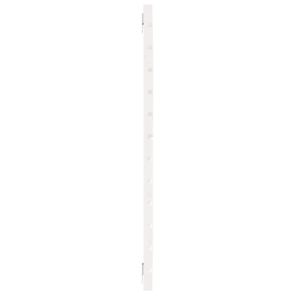 Zidno uzglavlje bijelo 141x3x91,5 cm od masivne borovine