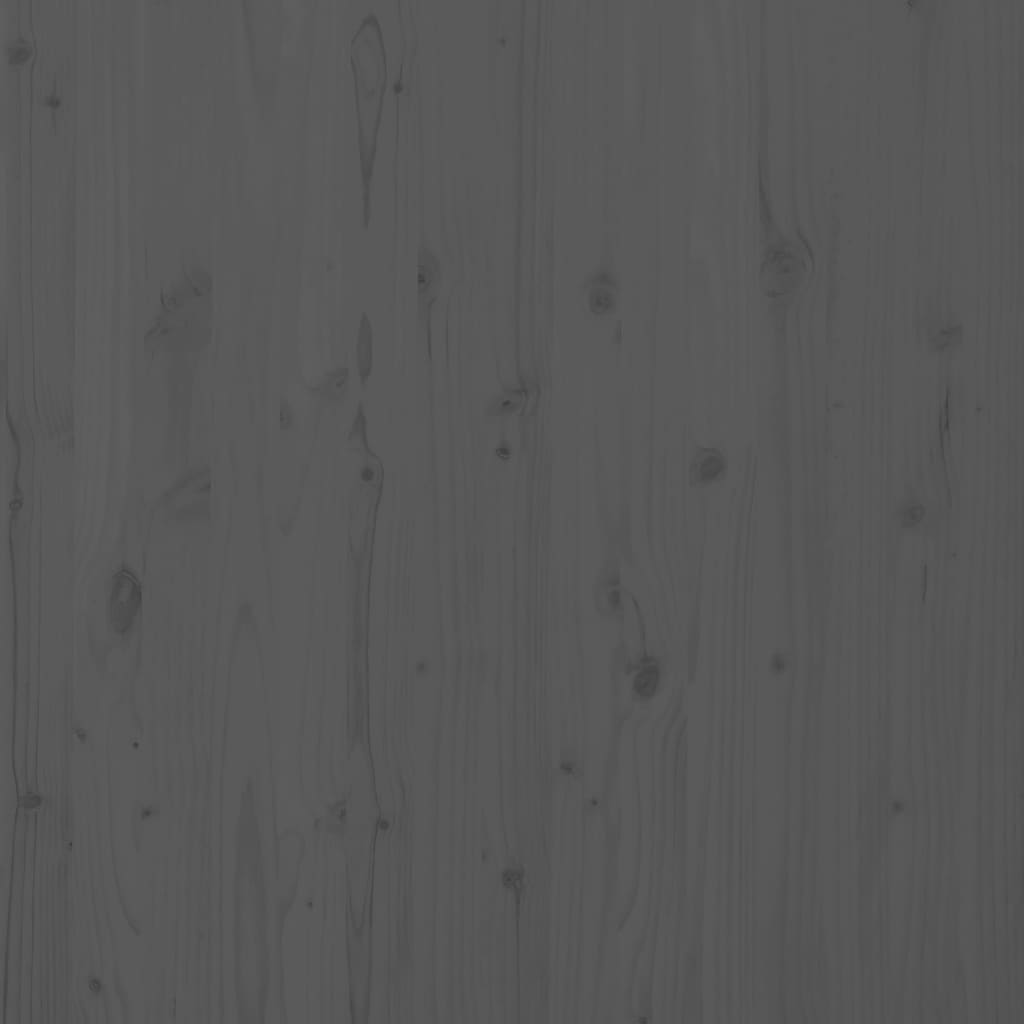 Zidno uzglavlje sivo 141x3x91,5 cm od masivne borovine