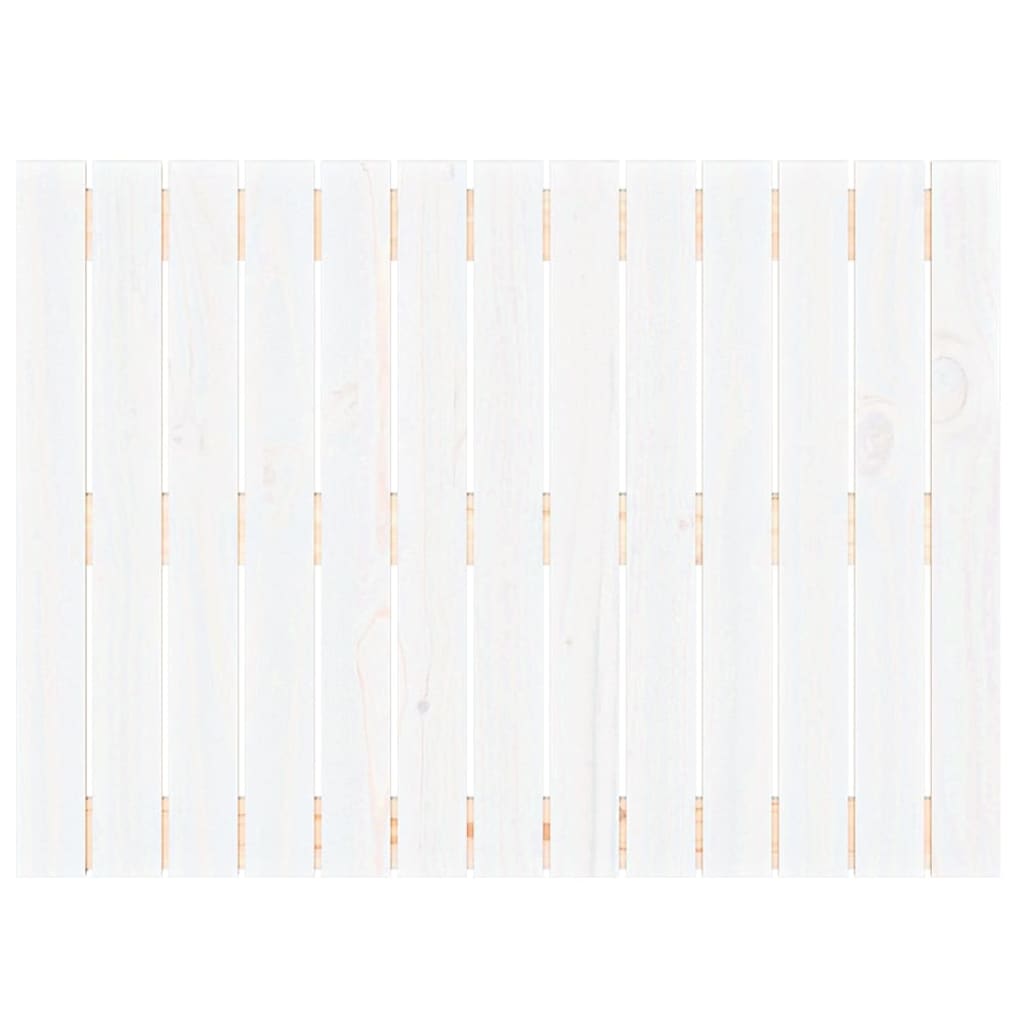 Zidno uzglavlje bijelo 82,5x3x60 cm od masivne borovine