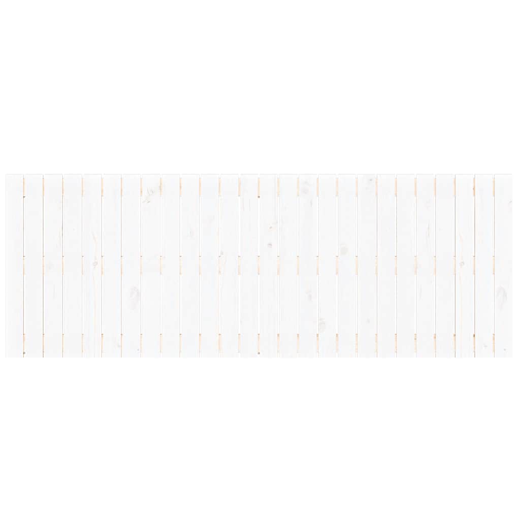 Zidno uzglavlje bijelo 166x3x60 cm od masivne borovine
