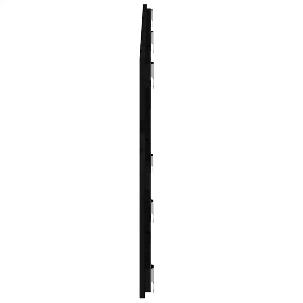 Zidno uzglavlje crni 166x3x60 cm od masivne borovine