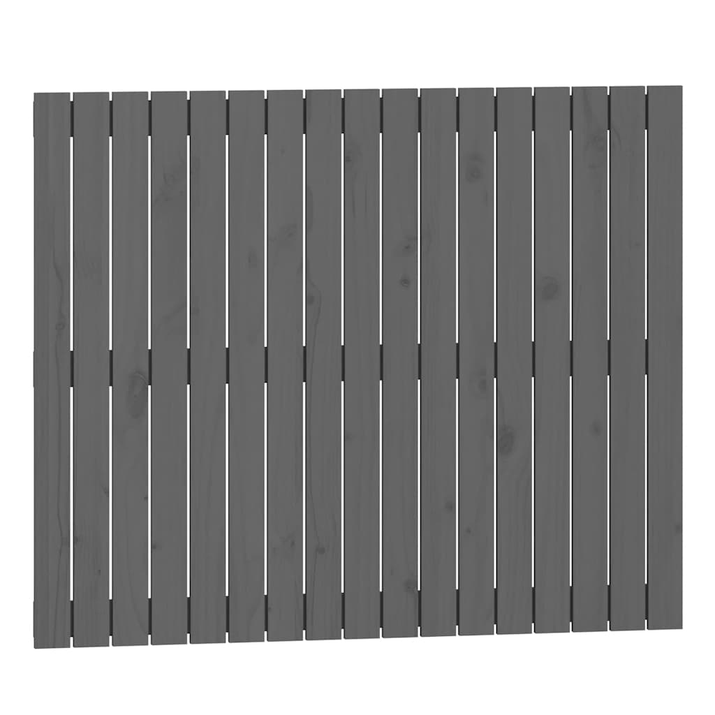 Zidno uzglavlje sivo 108 x 3 x 90 cm od masivne borovine
