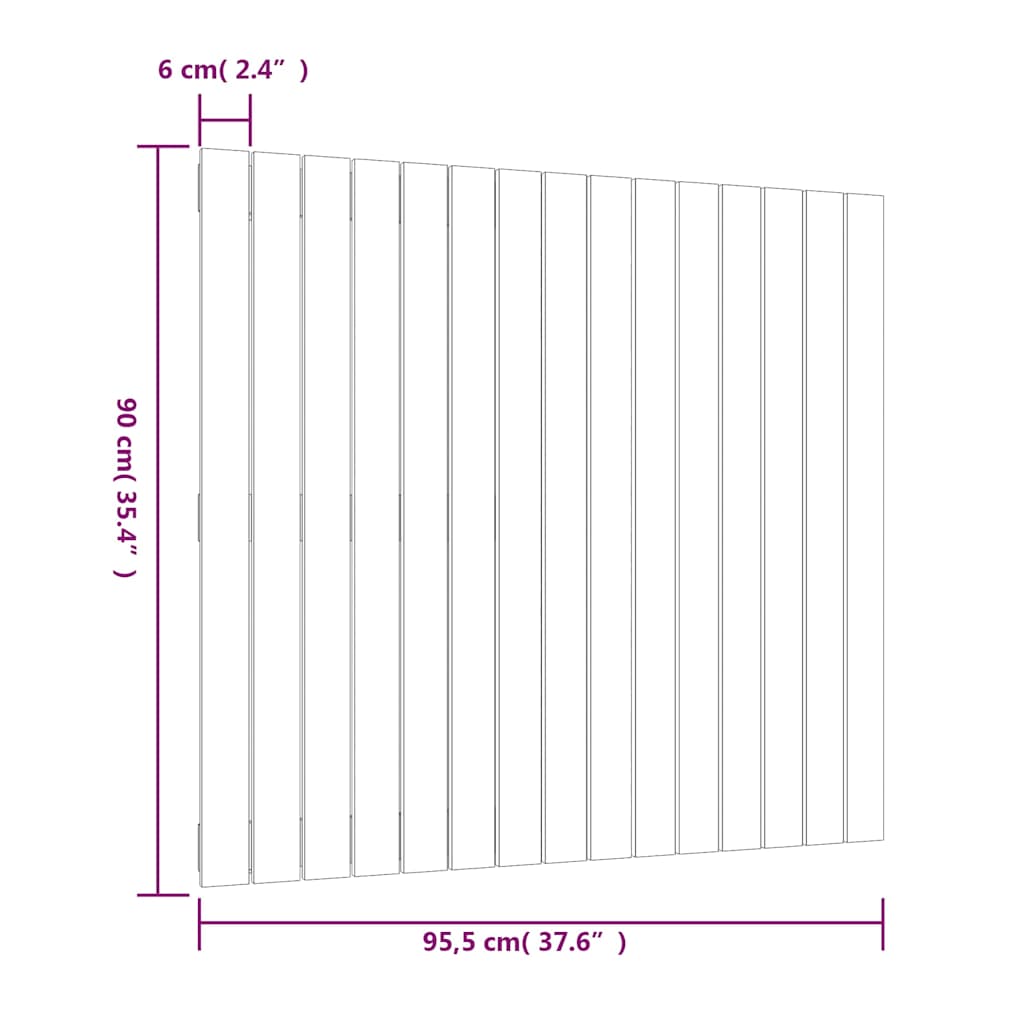 Uzglavlje za krevet boja meda 95,5x3x90 cm masivna borovina