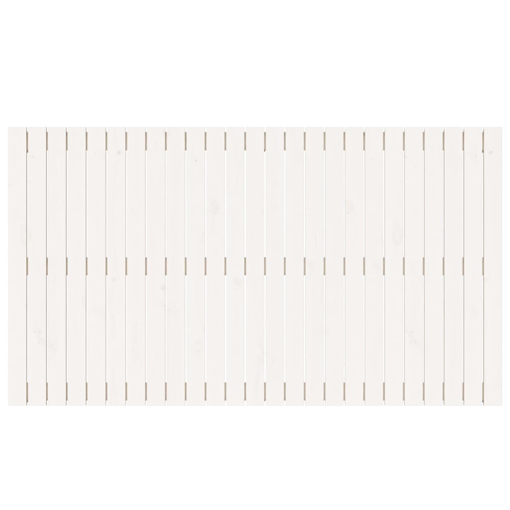 Zidno uzglavlje bijelo 159,5x3x90 cm od masivne borovine
