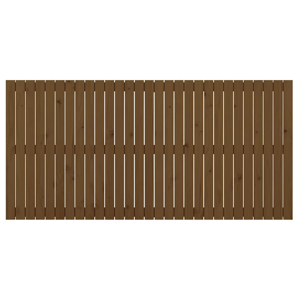 Zidno uzglavlje smeđa boja meda 185x3x90 cm od masivne borovine