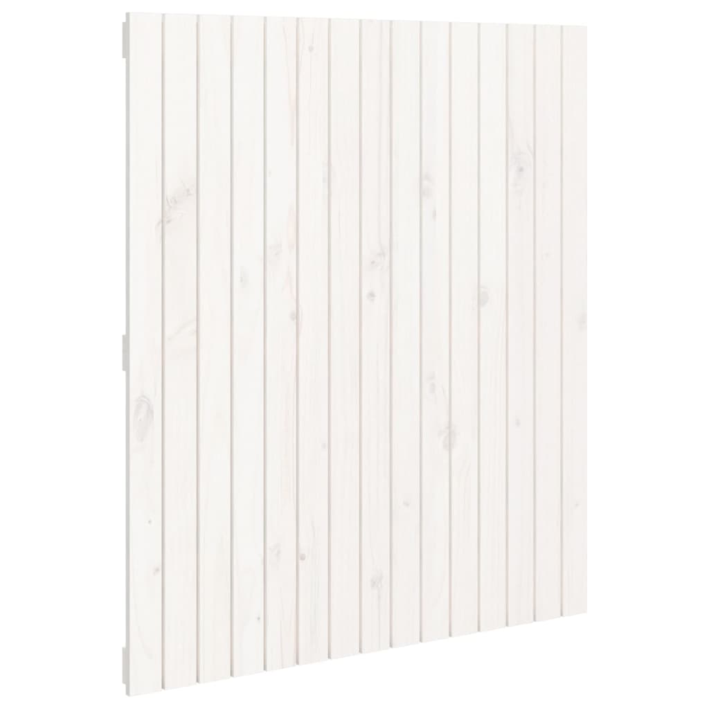 Zidno uzglavlje bijelo 95,5 x 3 x 110 cm od masivne borovine