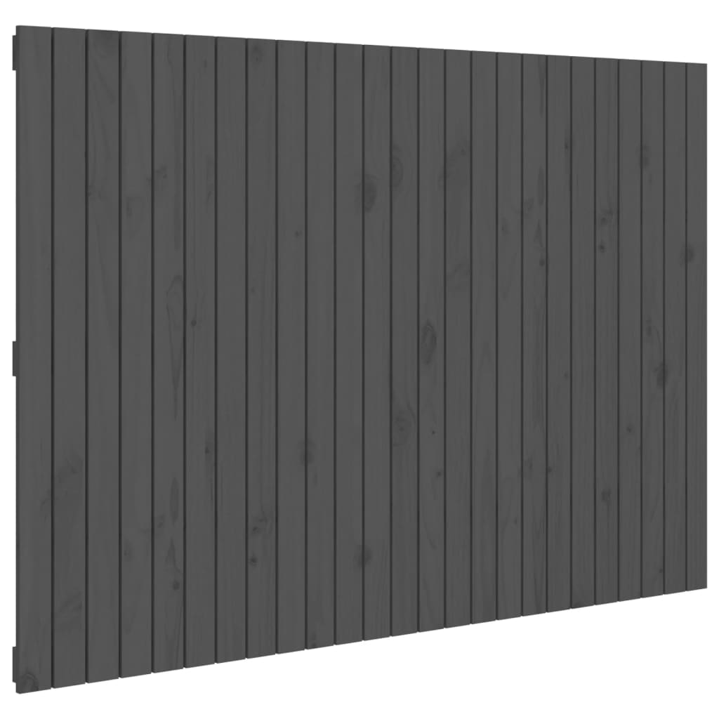 Zidno uzglavlje sivo 159,5x3x110 cm od masivne borovine