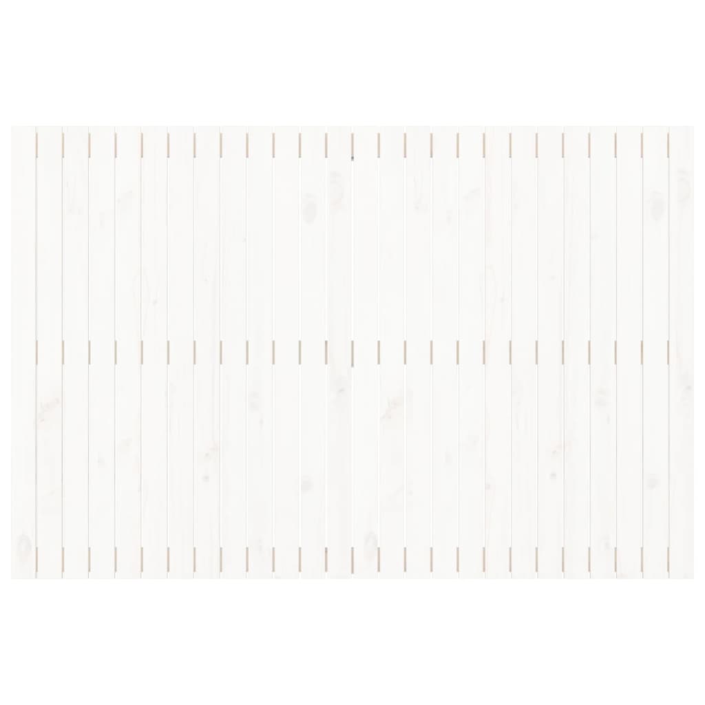 Zidno uzglavlje bijelo 166x3x110 cm od masivne borovine