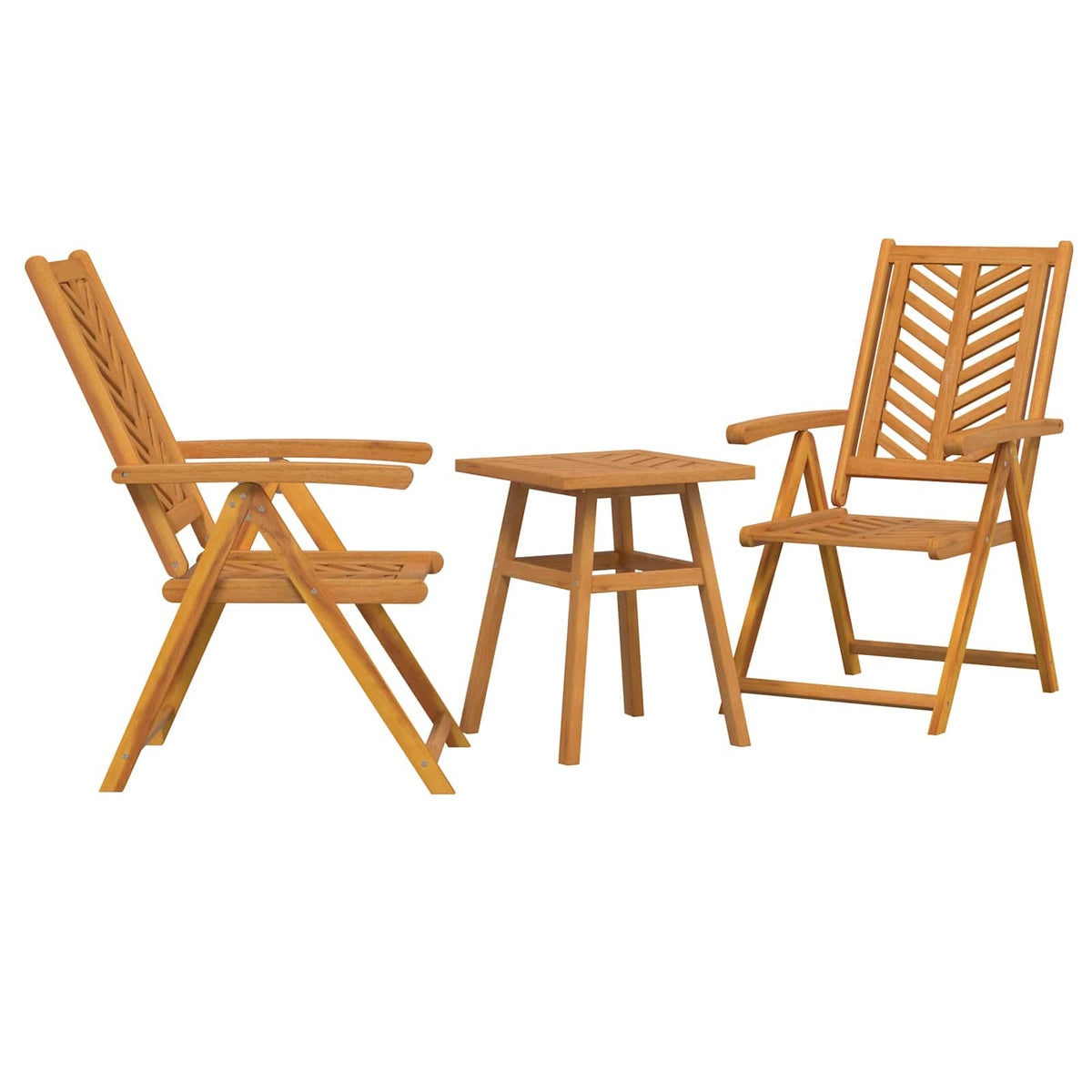 Vrtni set za objed 3 kom. Smeđa Čvrsto drvo akacije 150 x 90 x 60 cm