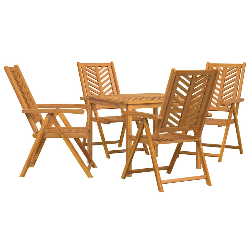 Vrtni set za objed 5 pcs Smeđa Čvrsto drvo akacije