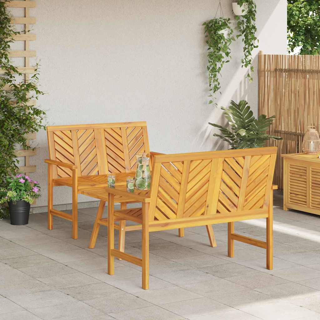Set lounge namještaja za vrt 3 pcs Smeđa Čvrsto drvo akacije