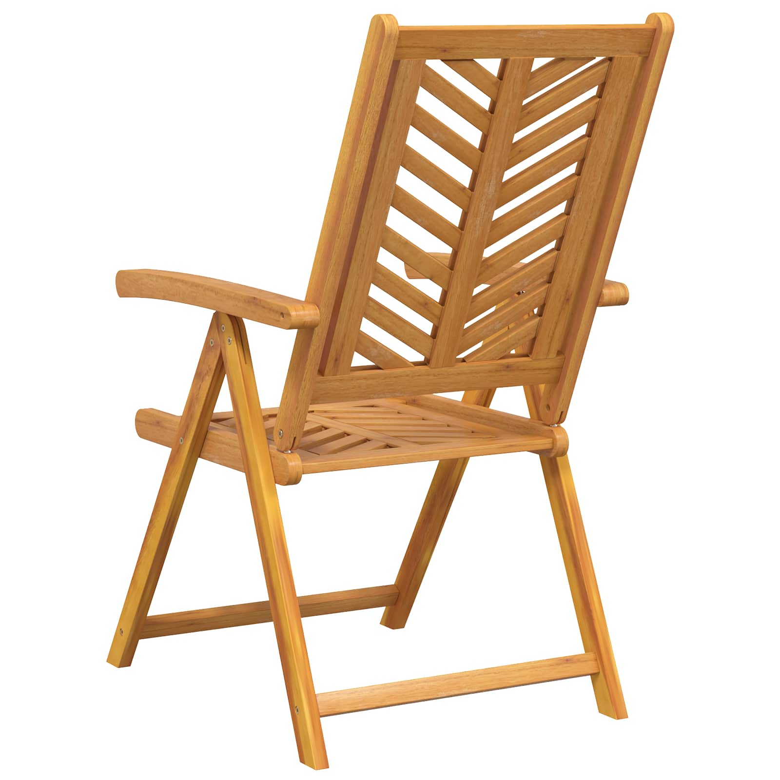 Vrtna stolica 4 pcs Smeđa 57 x 72 x 109 cm Čvrsto drvo akacije