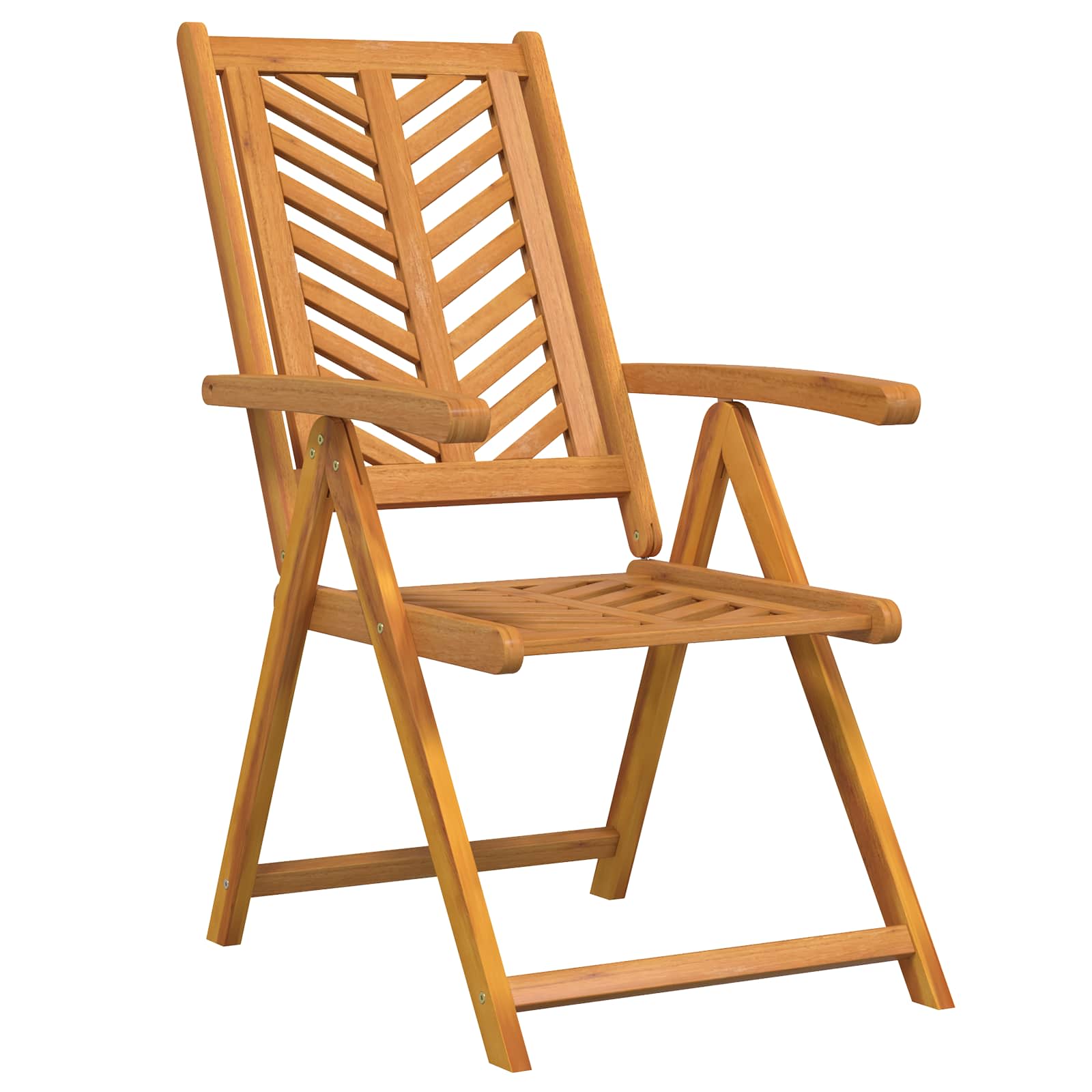Vrtna stolica 6 pcs Smeđa 57 x 72 x 109 cm Čvrsto drvo akacije