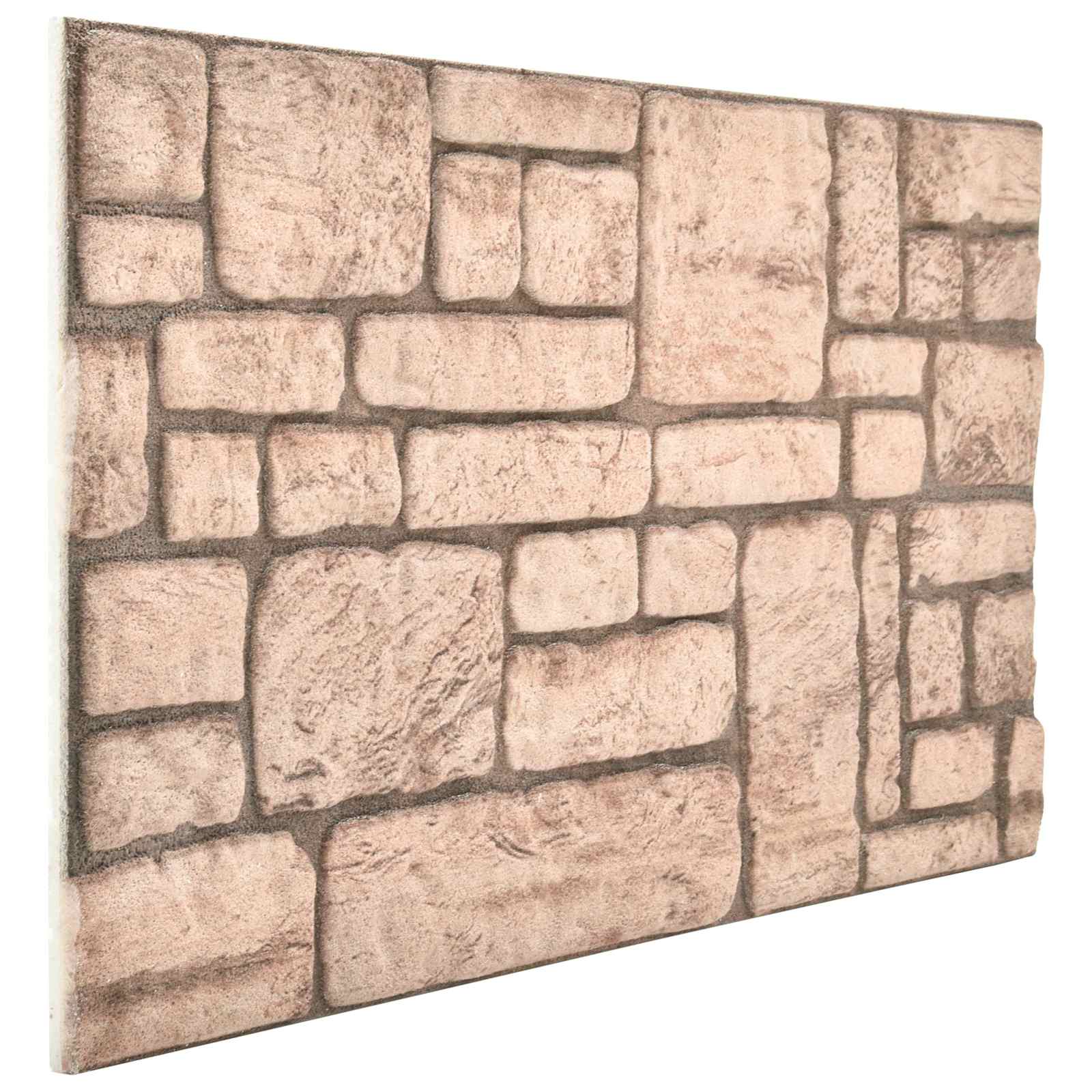 Zidne panele 10 pcs Bež 100 x 50 cm EPS pjena