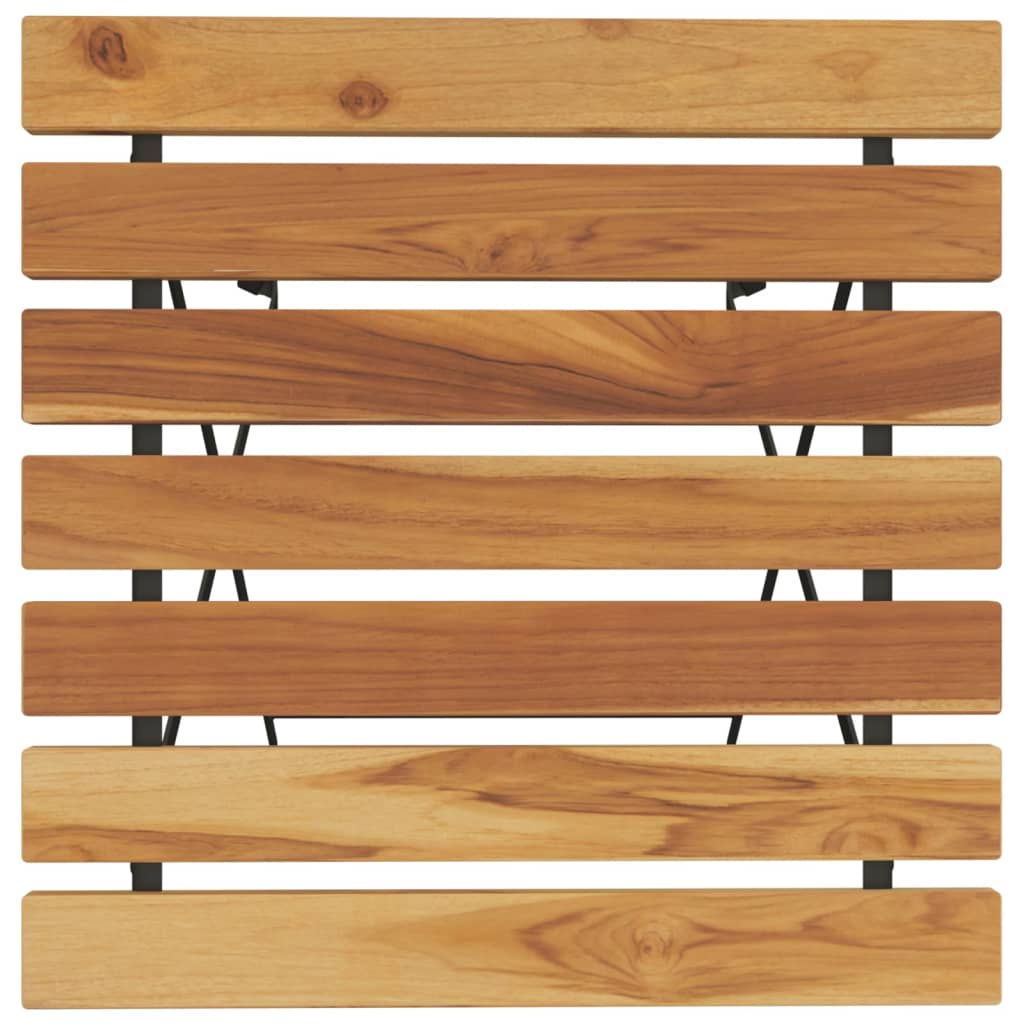 Sklopivi bistro stol 55 x 54 x 71 cm masivna tikovina i čelik