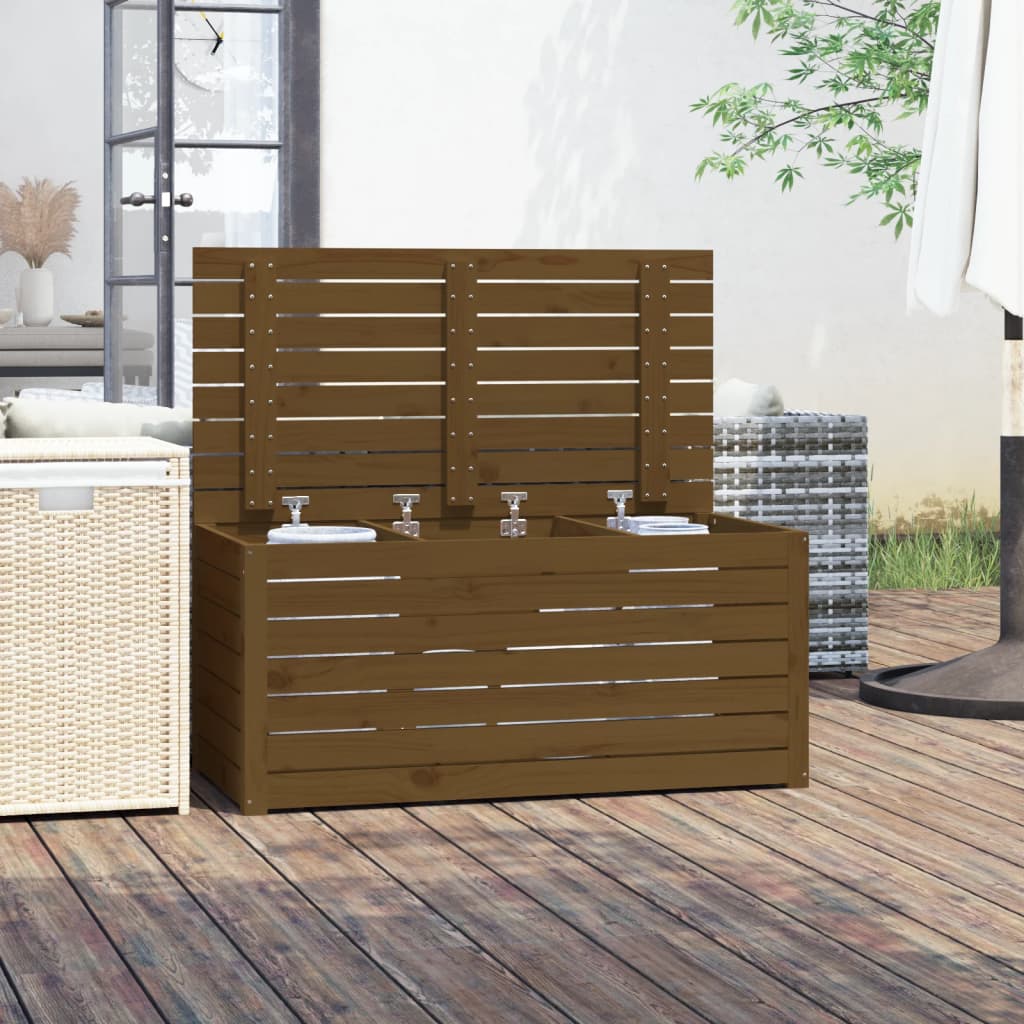 Vrtna kutija boja meda 101 x 50,5 x 46,5 cm od masivne borovine