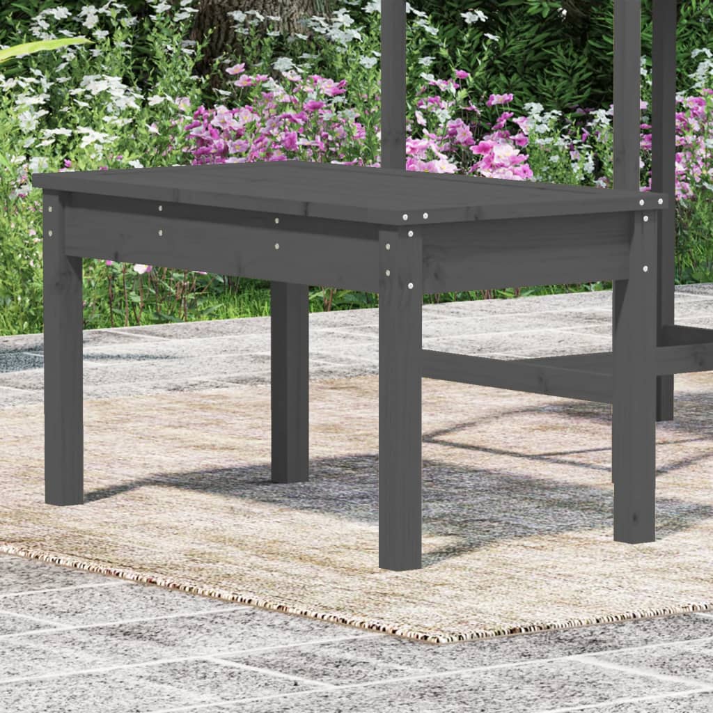 Vrtna klupa siva 80x44x45 cm od masivne borovine