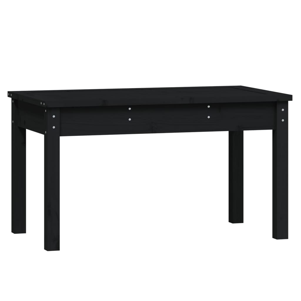 Vrtna klupa crna 80 x 44 x 45 cm od masivne borovine