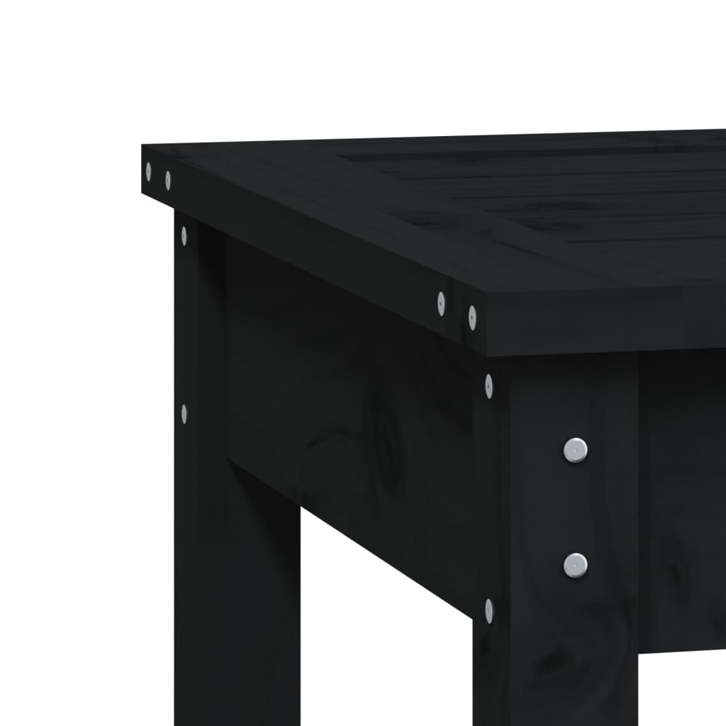 Vrtna klupa crna 80 x 44 x 45 cm od masivne borovine