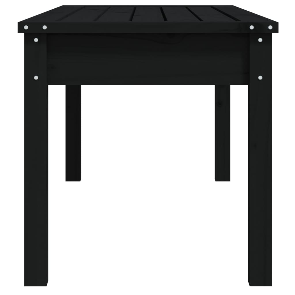Vrtna klupa crna 109x44x45 cm od masivne borovine