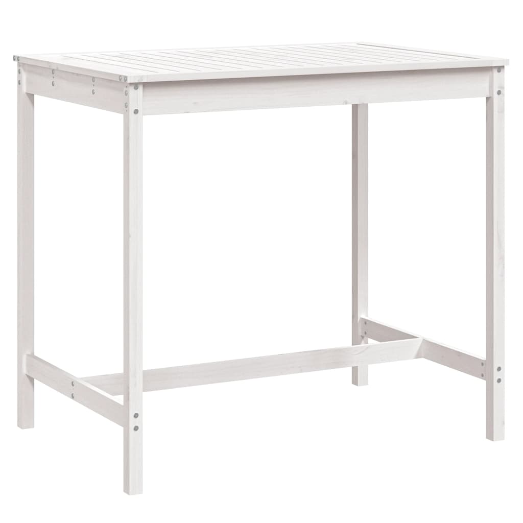 Vrtni stol bijeli 121x82,5x110 cm od masivne borovine