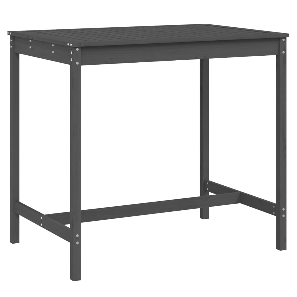 Vrtni stol sivi 121x82,5x110 cm od masivne borovine