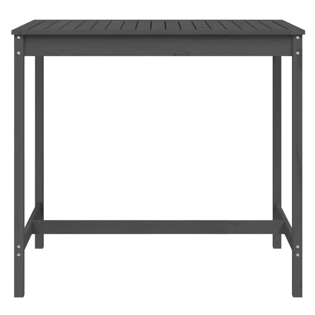 Vrtni stol sivi 121x82,5x110 cm od masivne borovine