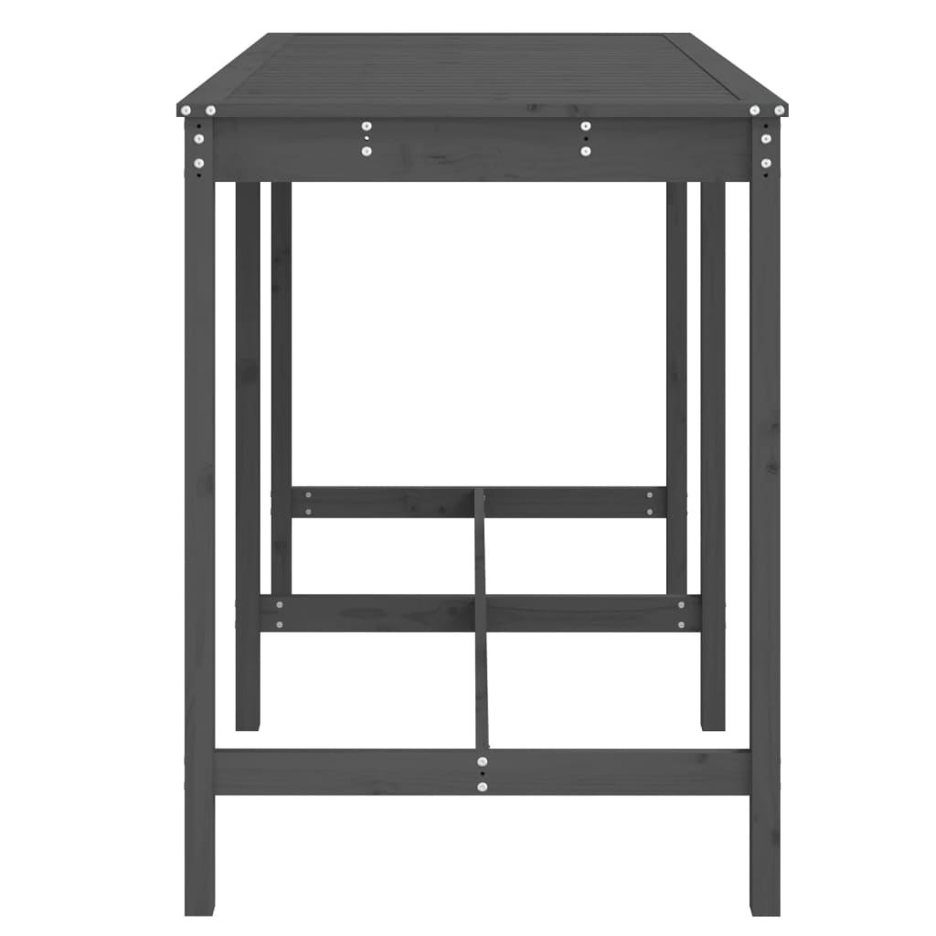 Vrtni stol sivi 159,5 x 82,5 x 110 cm od masivne borovine