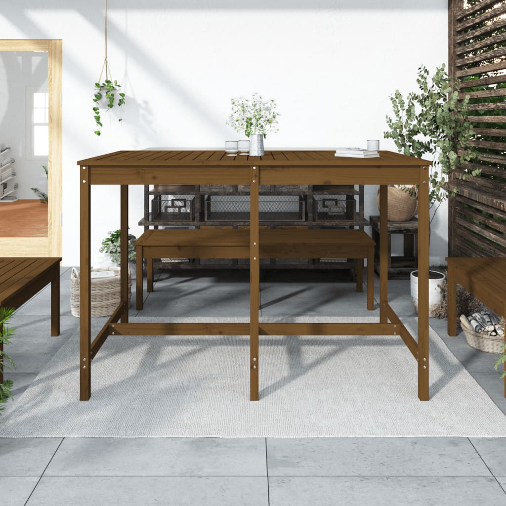 Vrtni stol boja meda 159,5 x 82,5 x 110 cm od masivne borovine