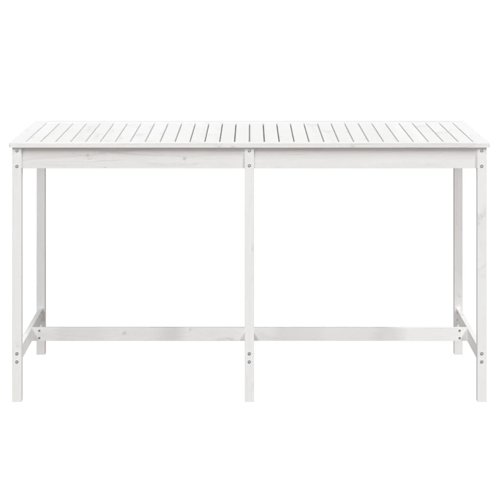 Vrtni stol bijeli 203,5 x 90 x 110 cm od masivne borovine
