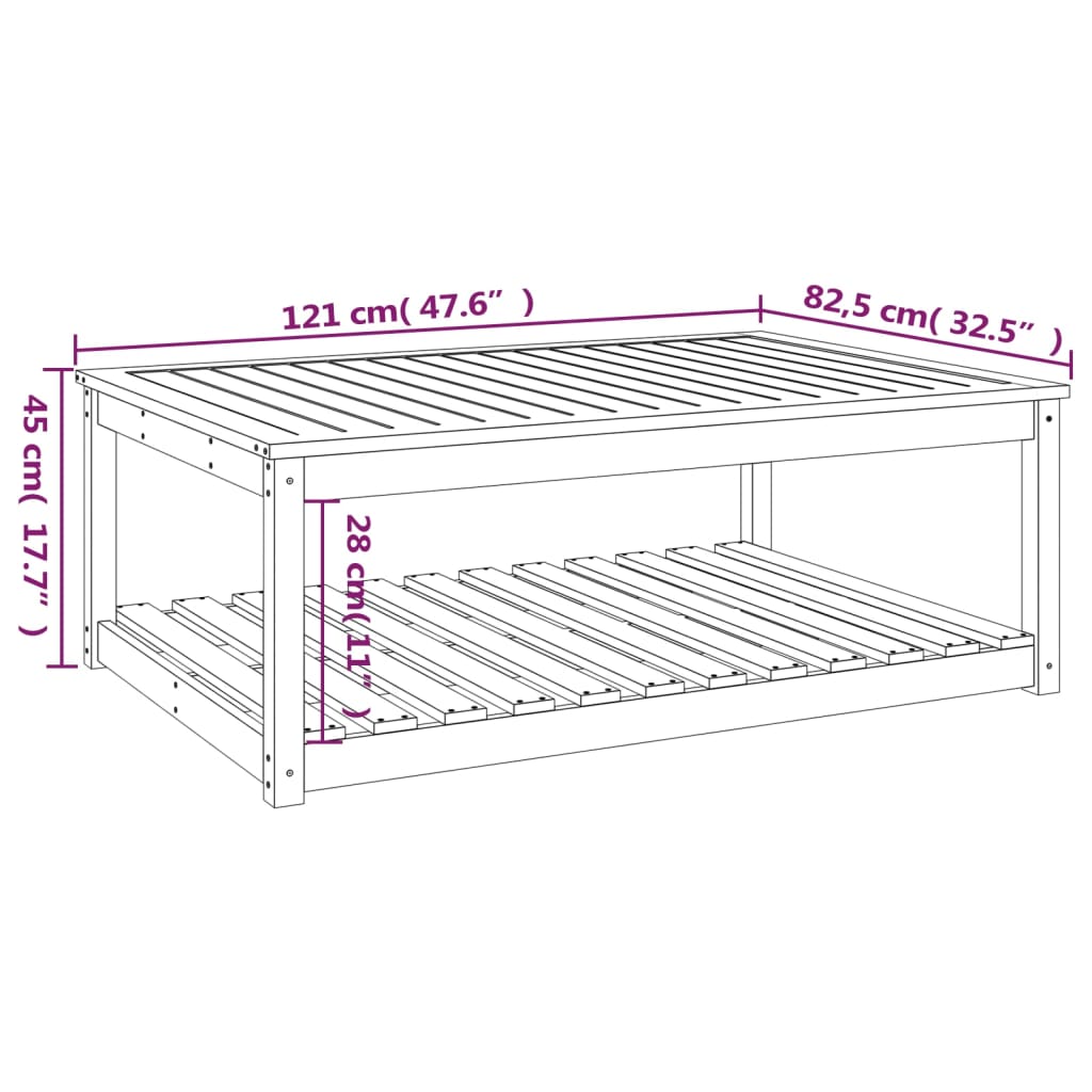 Vrtni stol 121 x 82,5 x 45 cm od masivnog drva duglazije