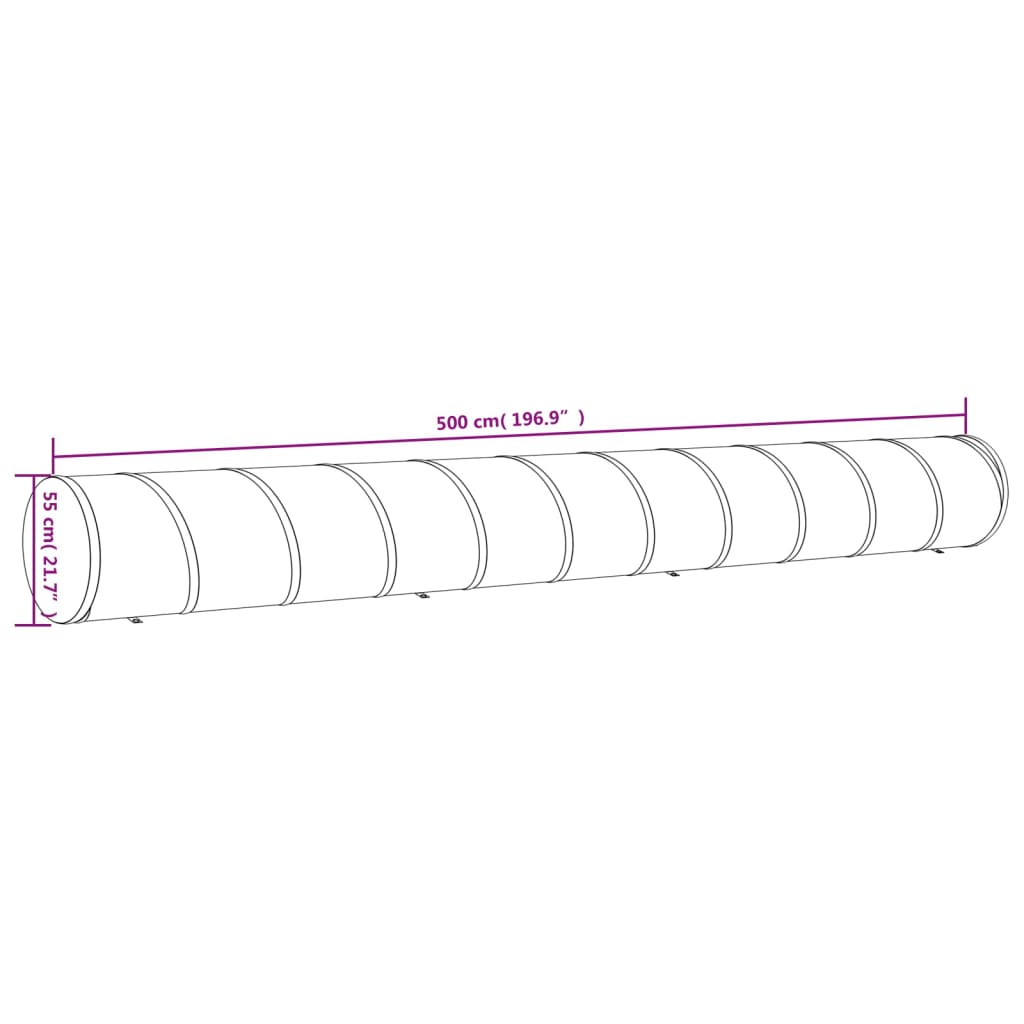 Tunel za pse plavi Ø 55 x 500 cm poliesterski