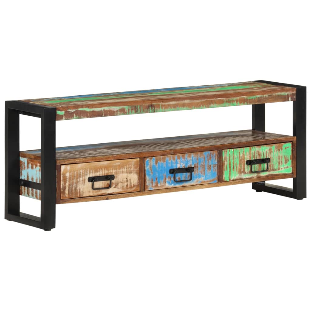 TV ormarić 120 x 30 x 45 cm od masivnog obnovljenog drva