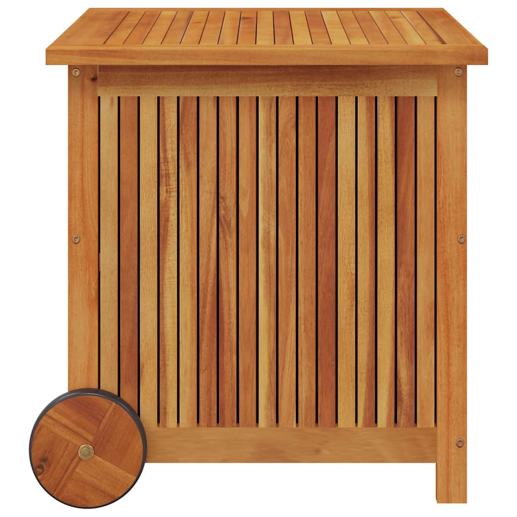 Vrtna kutija za pohranu s kotačima 60x50x58 cm od drva bagrema