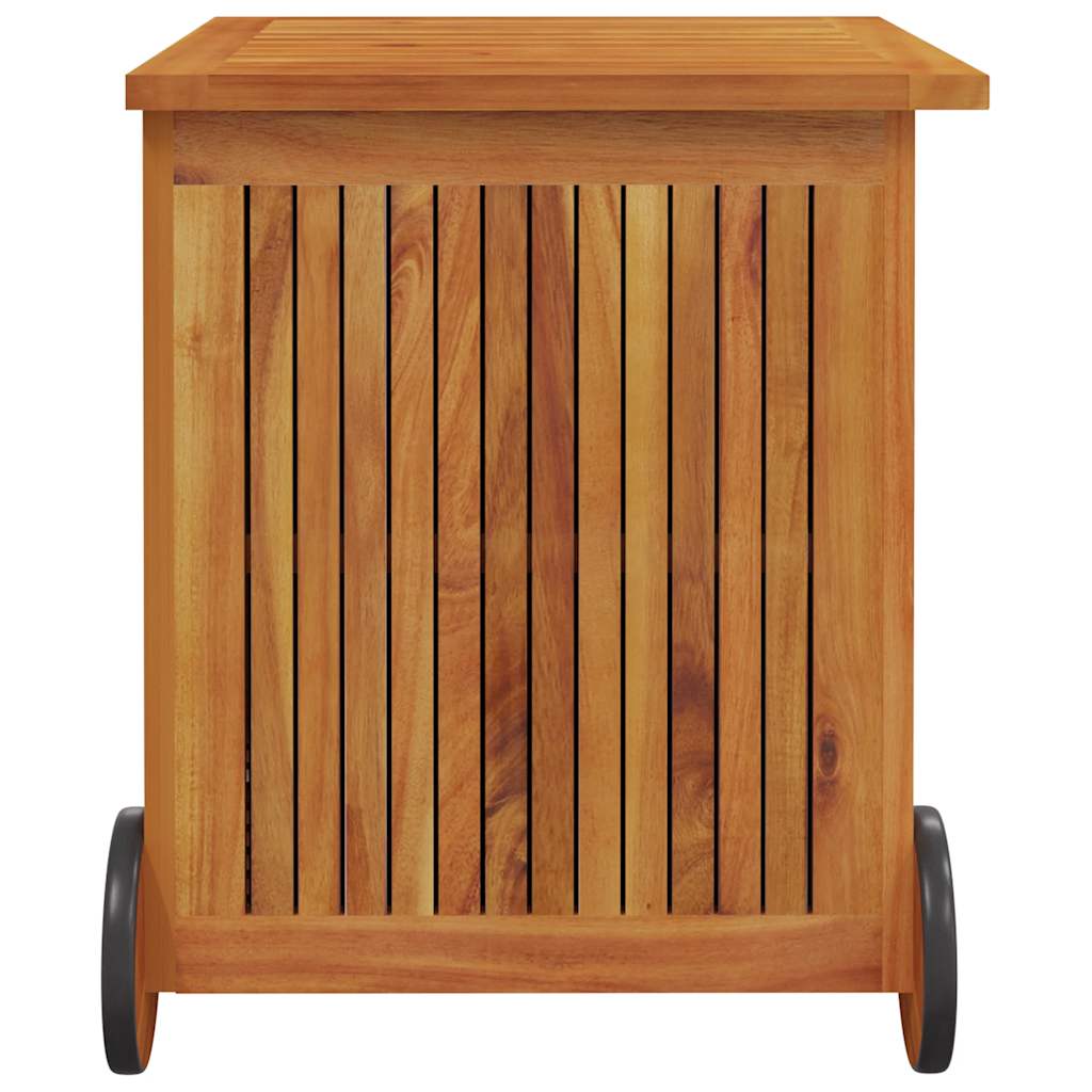 Vrtna kutija za pohranu s kotačima 60x50x58 cm od drva bagrema