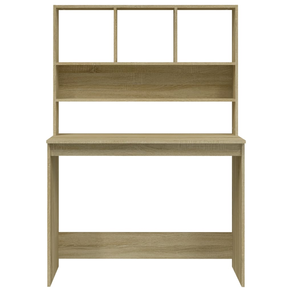Radni stol s policama boja hrasta sonome 102x45x148 cm drveni