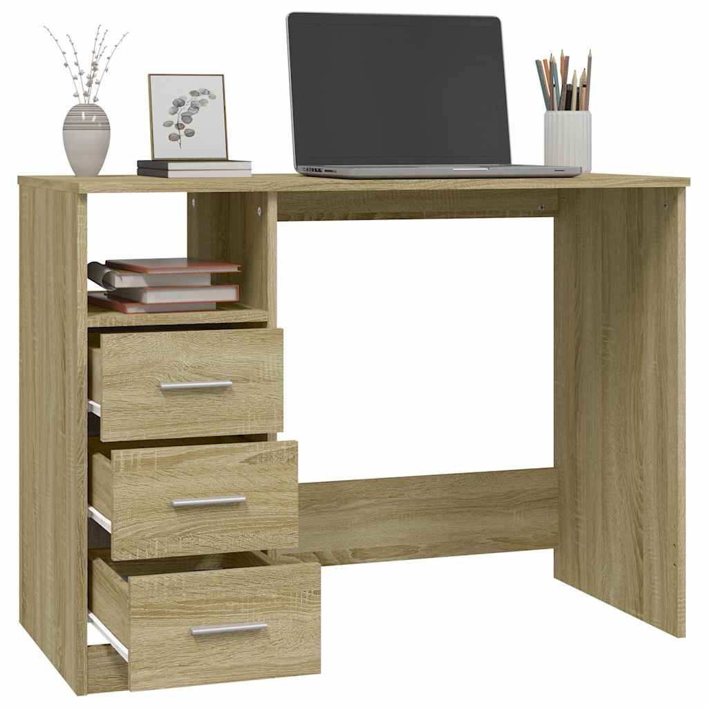 Radni stol boja sonome hrasta 102x50x76 cm konstruirano drvo