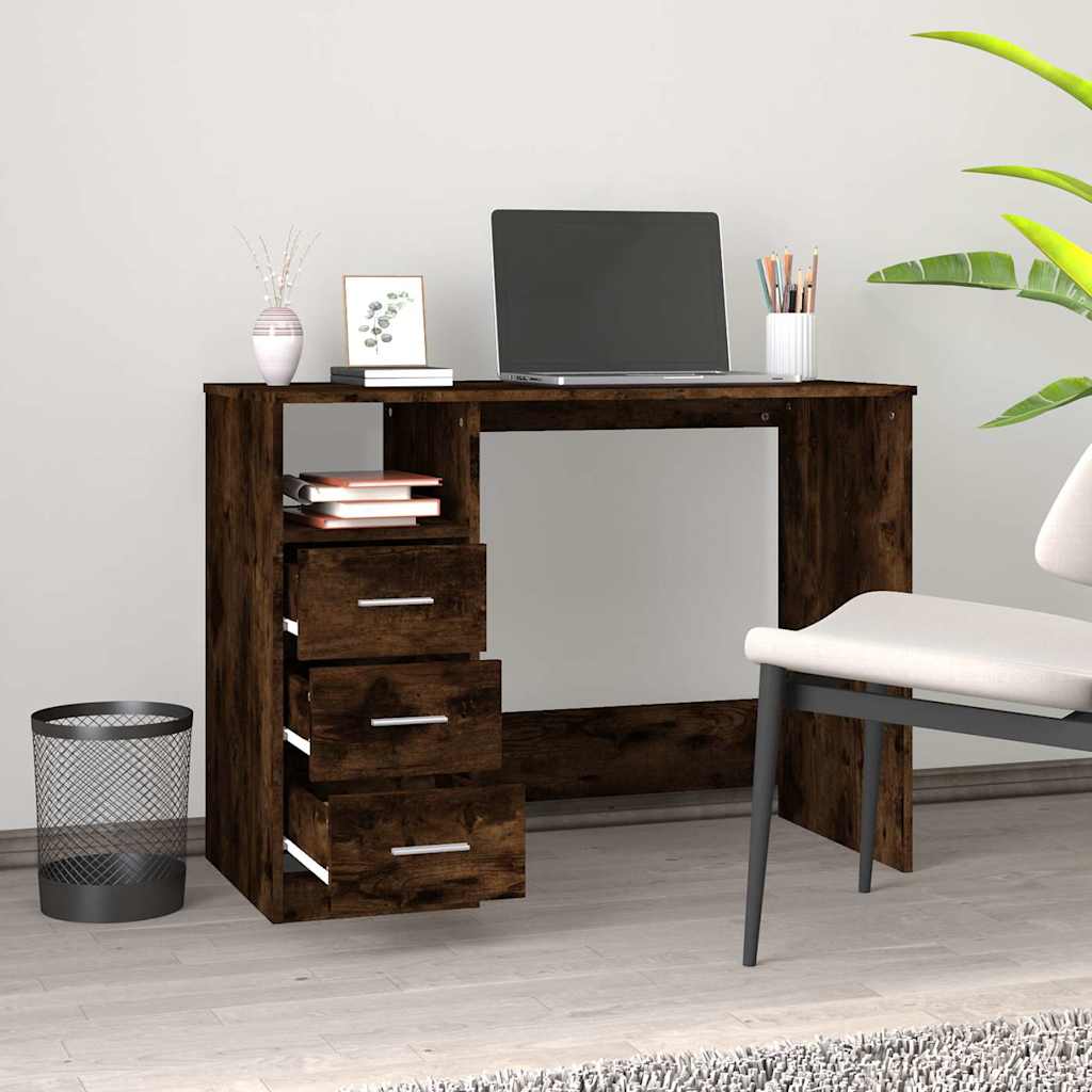 Radni stol boja dimljenog hrasta 102x50x76 cm konstruirano drvo